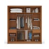 Guarda-Roupa Casal Lisboa 2 Portas 2 Gavetas Freijó/Cinza - Politorno