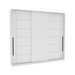 Guarda-Roupa Casal Lisboa 3 Portas 4 Gavetas Branco - Politorno