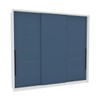Guarda-Roupa Casal Lisboa 3 Portas 4 Gavetas Branco/Azul - Politorno