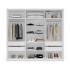 Guarda-Roupa Casal Lisboa 3 Portas 4 Gavetas Branco/Verde - Politorno