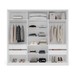 Guarda-Roupa Casal Lisboa 3 Portas 4 Gavetas Branco/Verde - Politorno