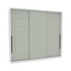 Guarda-Roupa Casal Lisboa 3 Portas 4 Gavetas Branco/Verde - Politorno