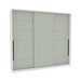 Guarda-Roupa Casal Lisboa 3 Portas 4 Gavetas Branco/Verde - Politorno