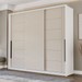 Guarda-Roupa Casal Lisboa 3 Portas 4 Gavetas Branco/Creme - Politorno