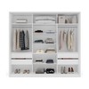 Guarda-Roupa Casal Lisboa 3 Portas 4 Gavetas Branco/Creme - Politorno