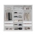 Guarda-Roupa Casal Lisboa 3 Portas 4 Gavetas Branco/Creme - Politorno