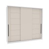 Guarda-Roupa Casal Lisboa 3 Portas 4 Gavetas Branco/Creme - Politorno
