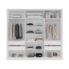 Guarda-Roupa Casal Lisboa 3 Portas 4 Gavetas Branco/Cinza - Politorno