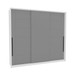 Guarda-Roupa Casal Lisboa 3 Portas 4 Gavetas Branco/Cinza - Politorno