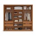 Guarda-Roupa Casal Lisboa 3 Portas 4 Gavetas Freijó/Branco - Politorno