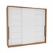 Guarda-Roupa Casal Lisboa 3 Portas 4 Gavetas Freijó/Branco - Politorno