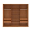 Guarda-Roupa Casal Lisboa 3 Portas 4 Gavetas Freijó/Verde - Politorno