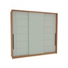 Guarda-Roupa Casal Lisboa 3 Portas 4 Gavetas Freijó/Verde - Politorno