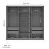 Guarda-Roupa Casal Lisboa 3 Portas 4 Gavetas Freijó/Verde - Politorno