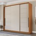 Guarda-Roupa Casal Lisboa 3 Portas 4 Gavetas Freijó/Creme - Politorno