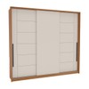 Guarda-Roupa Casal Lisboa 3 Portas 4 Gavetas Freijó/Creme - Politorno