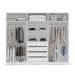 Guarda-Roupa Casal Lisboa 6 Portas 4 Gavetas com Espelho Branco - Politorno