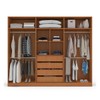 Guarda-Roupa Casal Lisboa 6 Portas 4 Gavetas com Espelho Freijó/Verde - Politorno