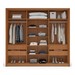 Guarda-Roupa Casal Lisboa 3 Portas 4 Gavetas com Espelho Freijó/Creme - Politorno