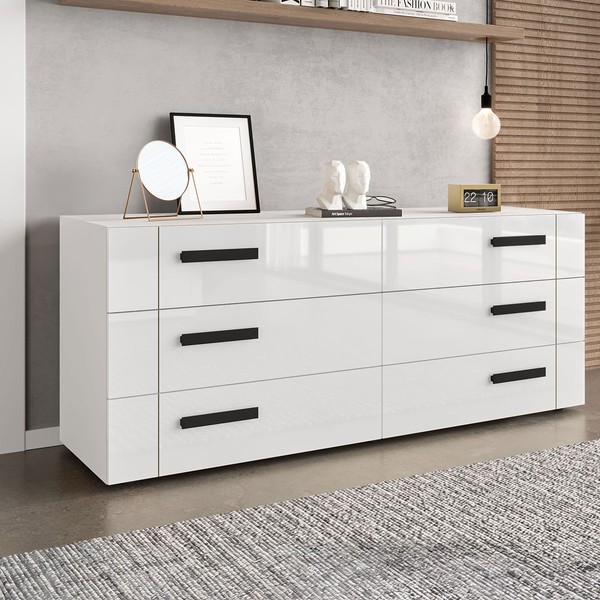 Cômoda Lisboa 6 Gavetas Branco - Politorno
