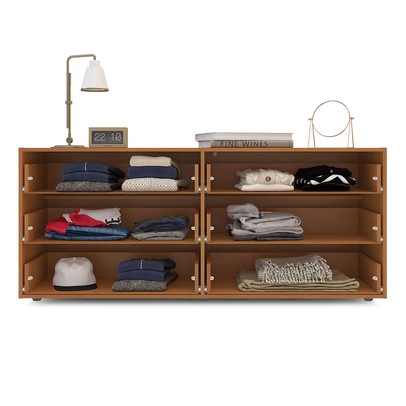 Cômoda Lisboa 6 Gavetas Freijó/Azul - Politorno