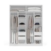 Guarda-Roupa Casal Valência 4 Portas 4 Gavetas Branco - Politorno