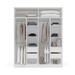 Guarda-Roupa Casal Valência 4 Portas 4 Gavetas Branco - Politorno
