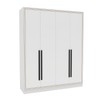 Guarda-Roupa Casal Valência 4 Portas 4 Gavetas Branco - Politorno