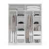 Guarda-Roupa Casal Valência 4 Portas 4 Gavetas Branco/Azul - Politorno