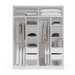 Guarda-Roupa Casal Valência 4 Portas 4 Gavetas Branco/Azul - Politorno