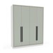 Guarda-Roupa Casal Valência 4 Portas 4 Gavetas Branco/Verde - Politorno