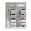 Guarda-Roupa Casal Valência 4 Portas 4 Gavetas Branco/Verde - Politorno