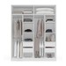 Guarda-Roupa Casal Valência 4 Portas 4 Gavetas Branco/Verde - Politorno