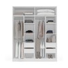 Guarda-Roupa Casal Valência 4 Portas 4 Gavetas Branco/Creme - Politorno