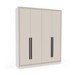 Guarda-Roupa Casal Valência 4 Portas 4 Gavetas Branco/Creme - Politorno
