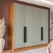 Guarda-Roupa Casal Valência 4 Portas 4 Gavetas Freijó/Verde - Politorno