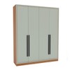 Guarda-Roupa Casal Valência 4 Portas 4 Gavetas Freijó/Verde - Politorno