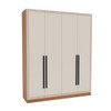 Guarda-Roupa Casal Valência 4 Portas 4 Gavetas Freijó/Creme - Politorno