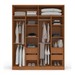 Guarda-Roupa Casal Valência 4 Portas 4 Gavetas Freijó/Cinza - Politorno