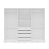 Guarda-Roupa Casal Valência 6 Portas 4 Gavetas Branco - Politorno