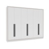Guarda-Roupa Casal Valência 6 Portas 4 Gavetas Branco - Politorno