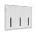 Guarda-Roupa Casal Valência 6 Portas 4 Gavetas Branco - Politorno