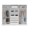 Guarda-Roupa Casal Valência 6 Portas 4 Gavetas Branco/Azul - Politorno