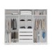 Guarda-Roupa Casal Valência 6 Portas 4 Gavetas Branco/Verde - Politorno