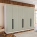 Guarda-Roupa Casal Valência 6 Portas 4 Gavetas Branco/Verde - Politorno