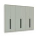 Guarda-Roupa Casal Valência 6 Portas 4 Gavetas Branco/Verde - Politorno