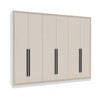 Guarda-Roupa Casal Valência 6 Portas 4 Gavetas Branco/Creme - Politorno