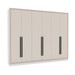 Guarda-Roupa Casal Valência 6 Portas 4 Gavetas Branco/Creme - Politorno