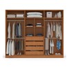Guarda-Roupa Casal Valência 6 Portas 4 Gavetas Freijó/Branco - Politorno