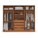 Guarda-Roupa Casal Valência 6 Portas 4 Gavetas Freijó/Branco - Politorno